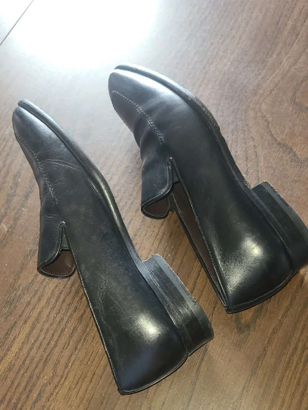 Mezlan Black Leather Slip-On Loafers Size Mens 8m